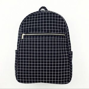 Black checkered school backpack 🎒♟